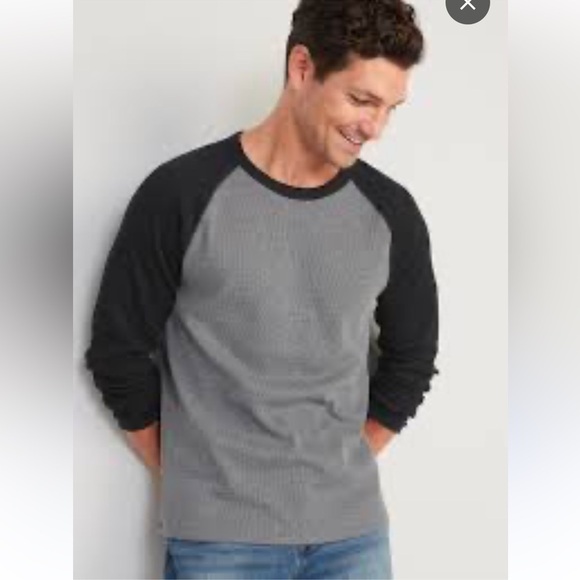 Men’s Gap Raglan Fitted Long Sleeve Casual Tee Shirt XL Basic Everyday - Picture 1 of 6